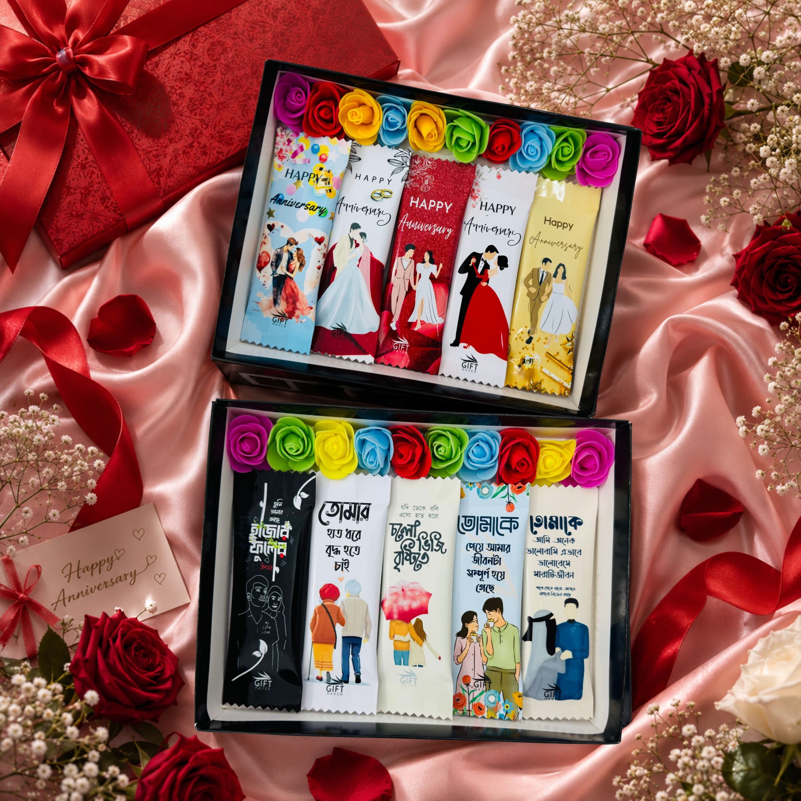 GH67 - Anniversary Gift Package Customize Chocolate 10 pcs